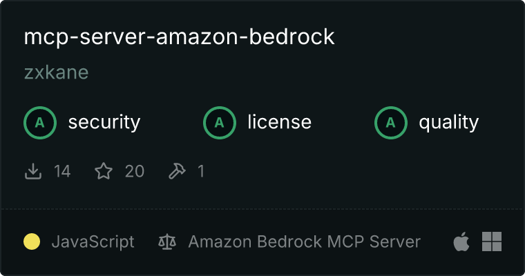 Amazon Bedrock Server MCP server