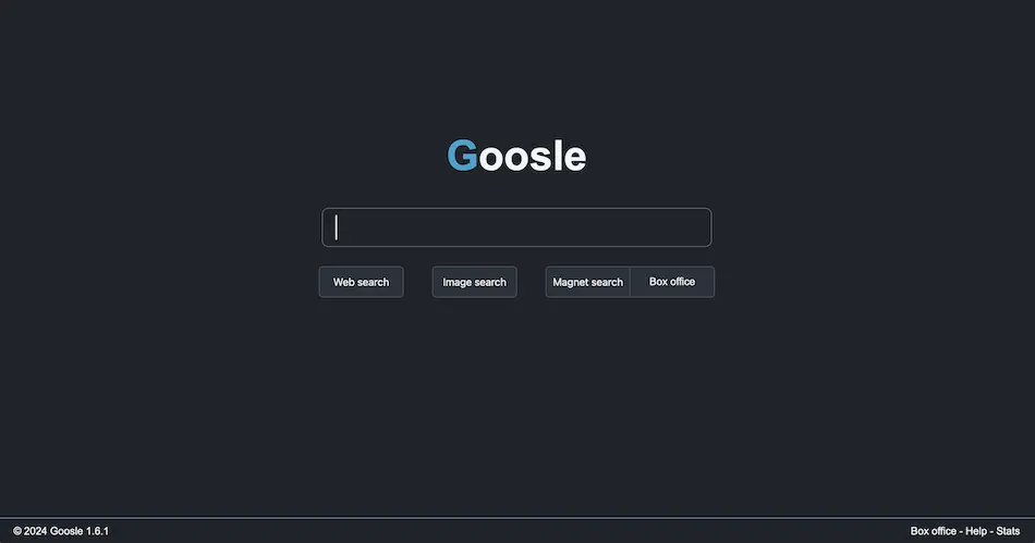 Goosle Mainpage