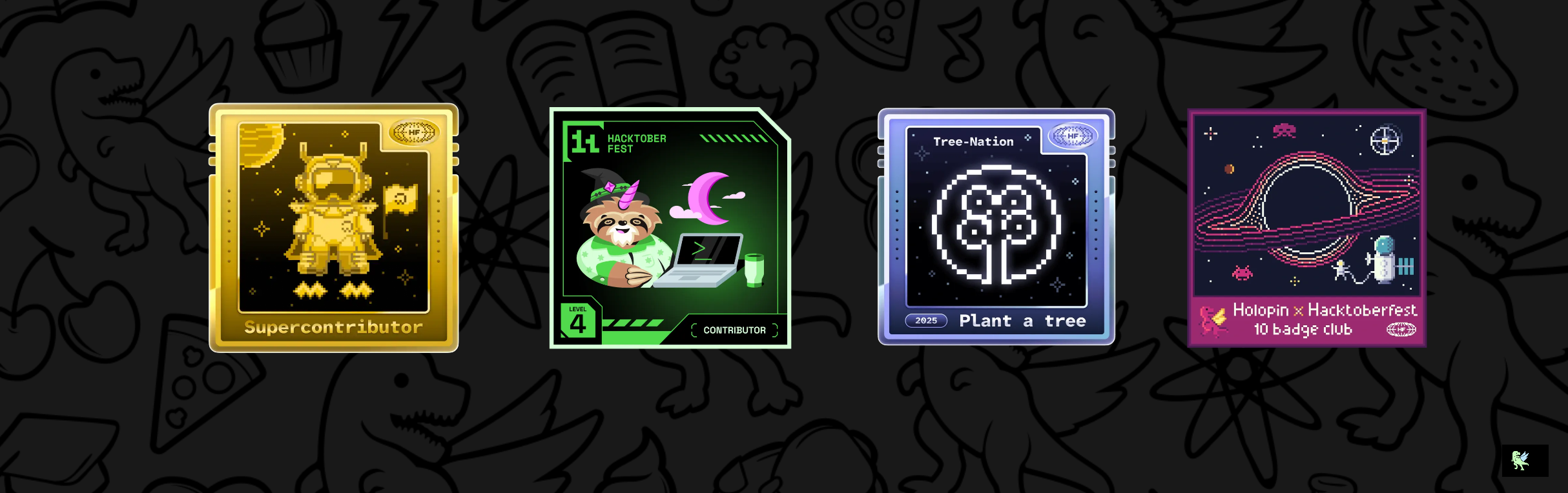 An image of @ablazejuk's Holopin badges, which is a link to view their full Holopin profile