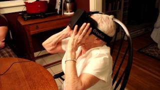 My 90 year old grandmother tries the Oculus Rift.