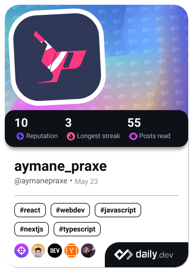 aymane_praxe's Dev Card