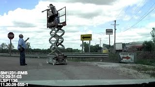 Steve's Drunk and High DUI at Work  Arrested on Scissor Lift 