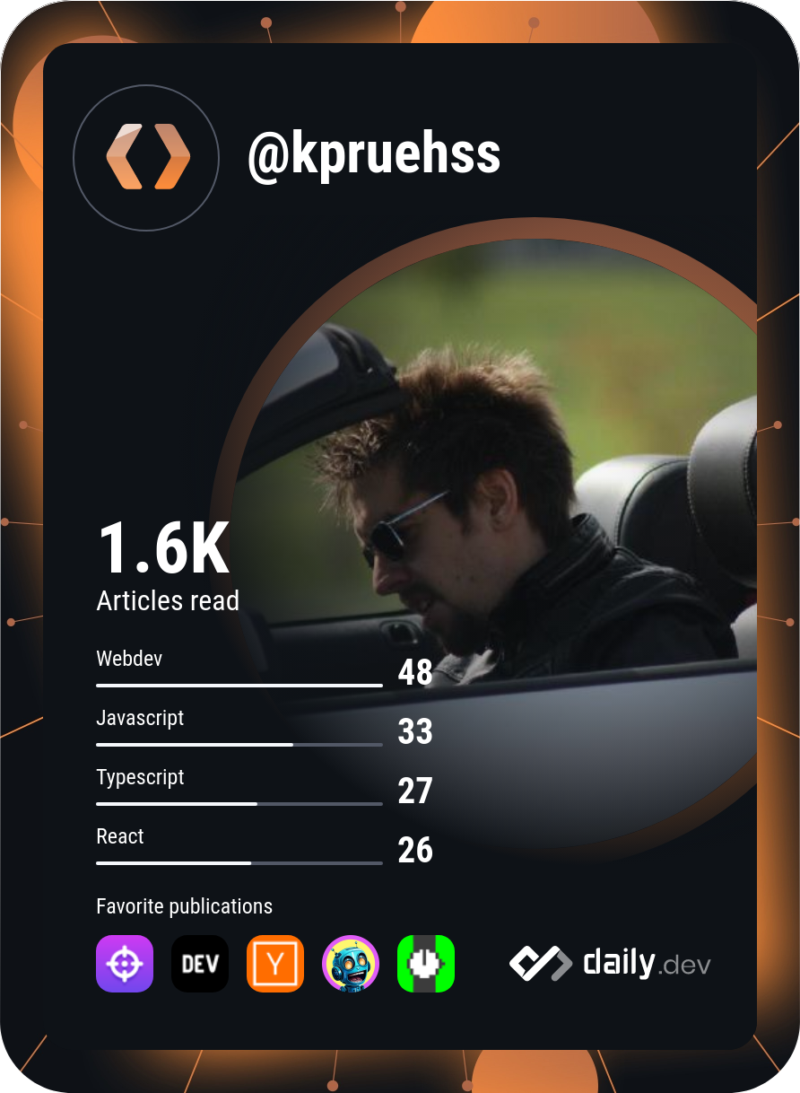 Karsten Pruehss's Dev Card