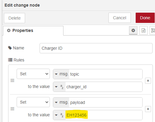 Charger ID Settings