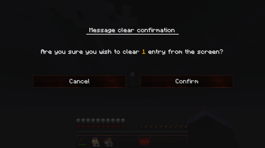 Text clear menu