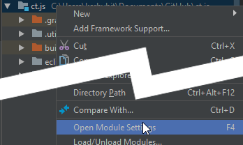 open module settings