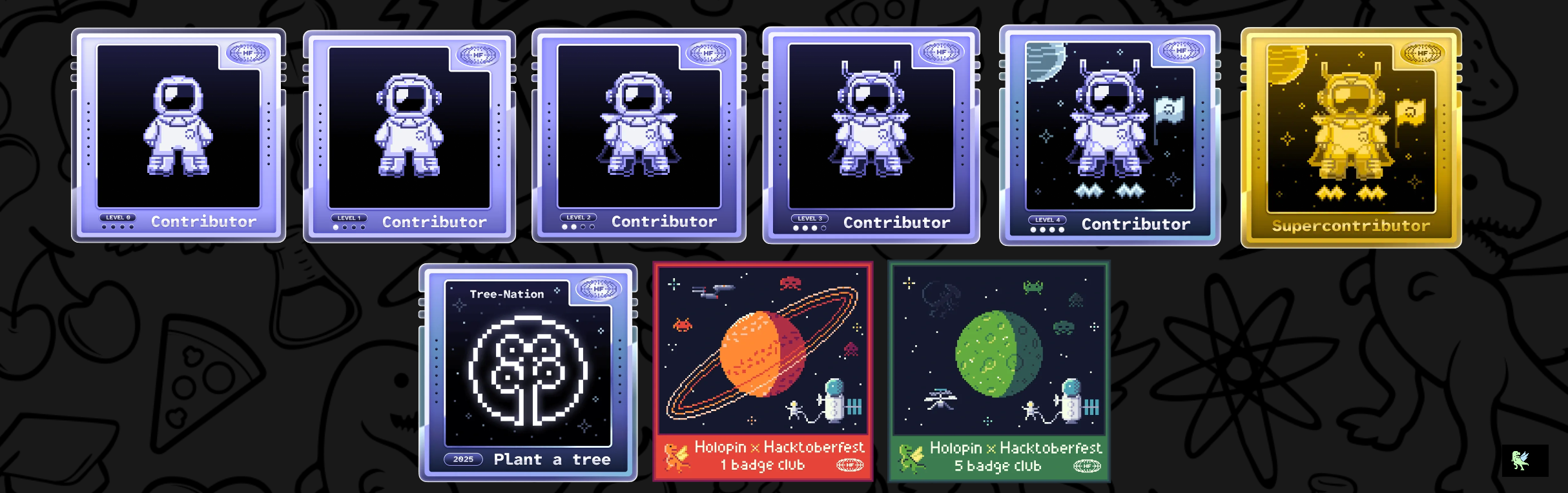 An image of @neokish's Holopin badges, which is a link to view their full Holopin profile