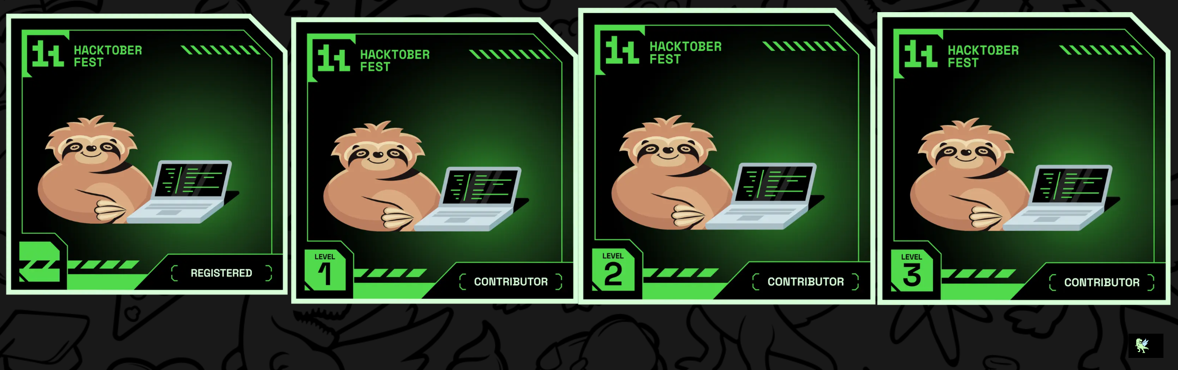 An image of @joshuajinu's Holopin badges, which is a link to view their full Holopin profile