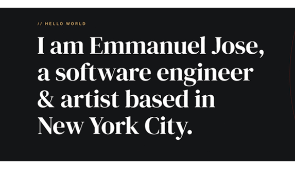 Emmanuel Jose's Portfolio. Click to visit.