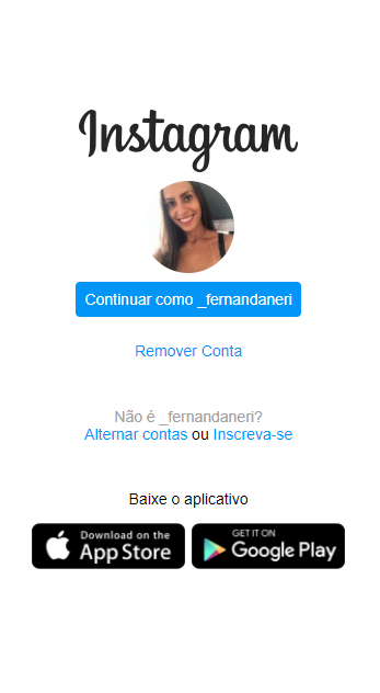 Tela responsiva Instagram