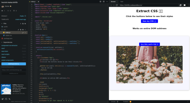 GitHub - Swizec/component-css-extractor: Extract CSS from any scoped ...