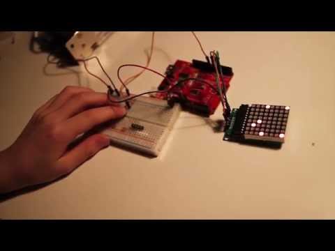 Arduino LED Matrix Flappy Bird homage