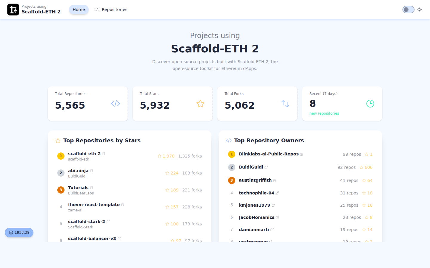 Home page