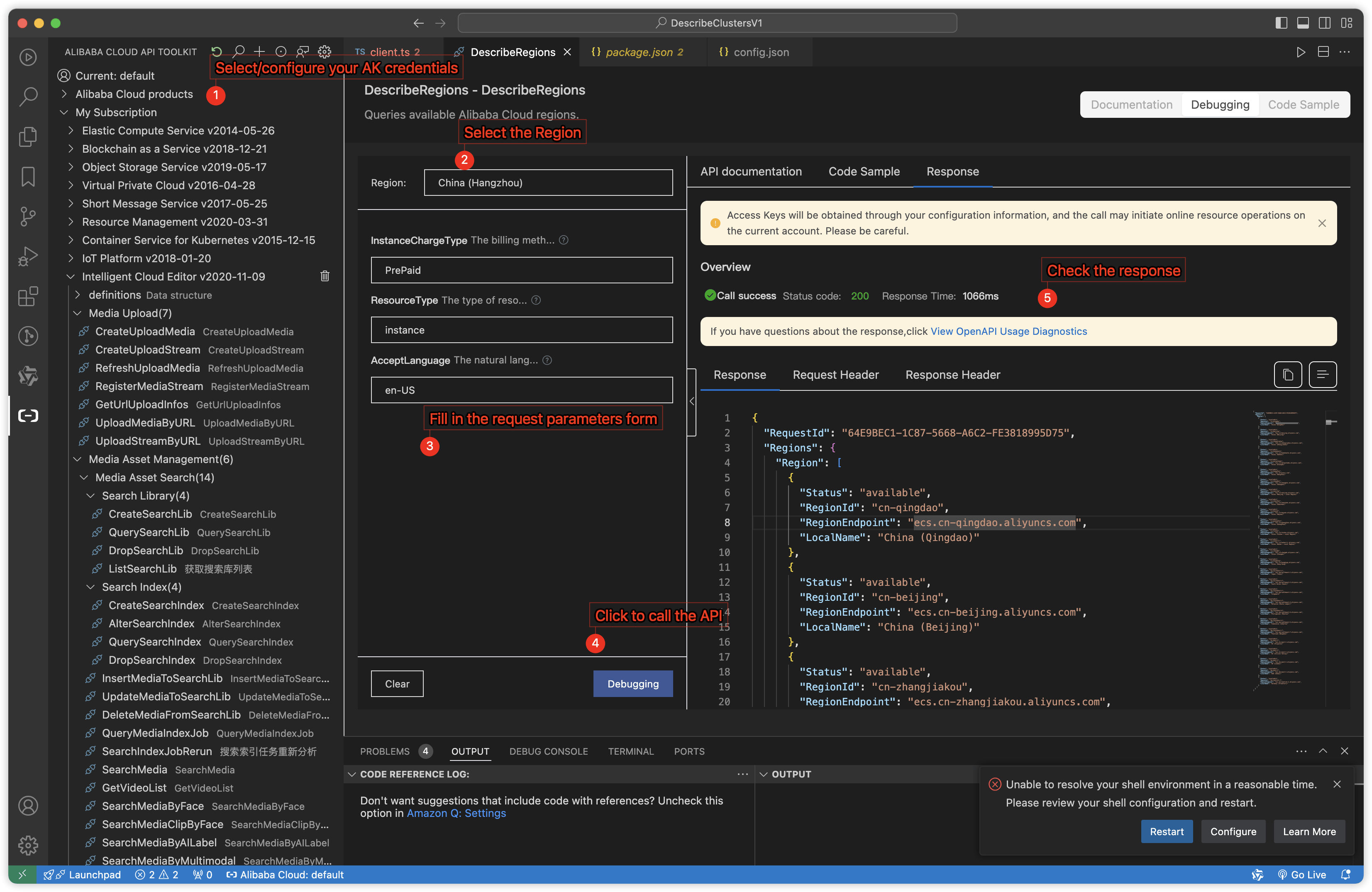 API debugging