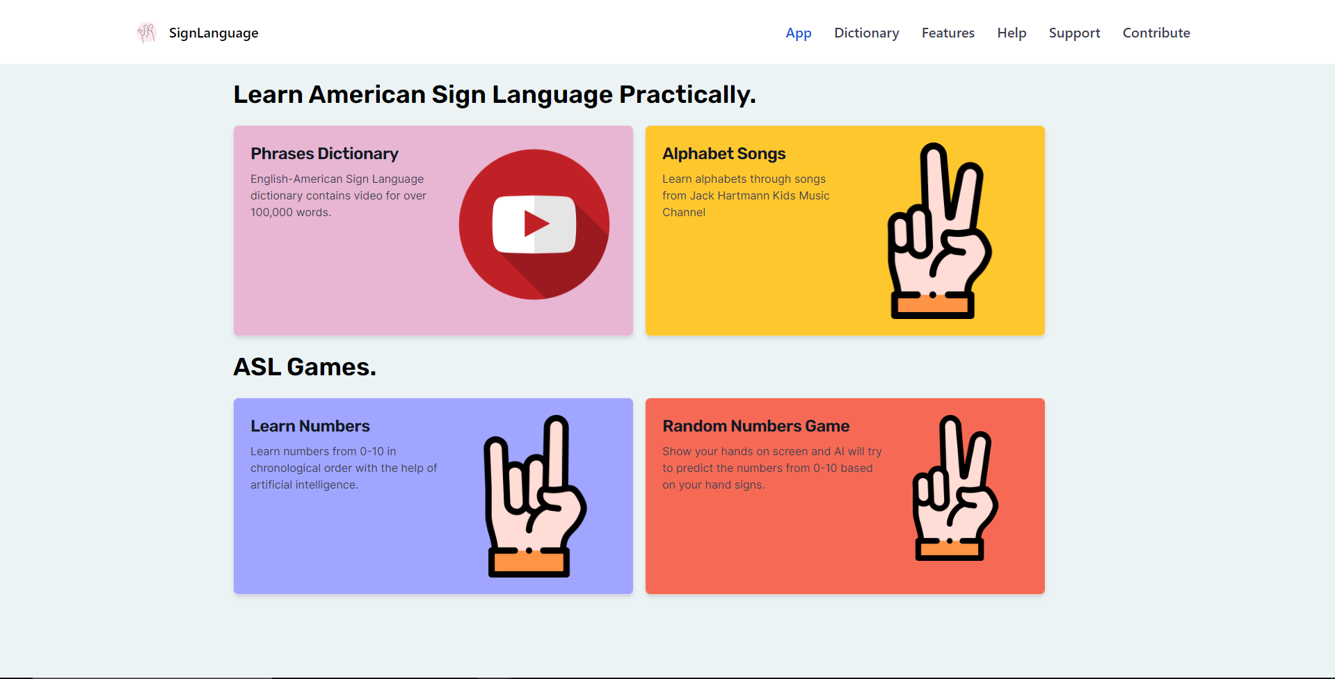 Signlanguage Homepage