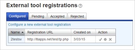 Registering an external tool