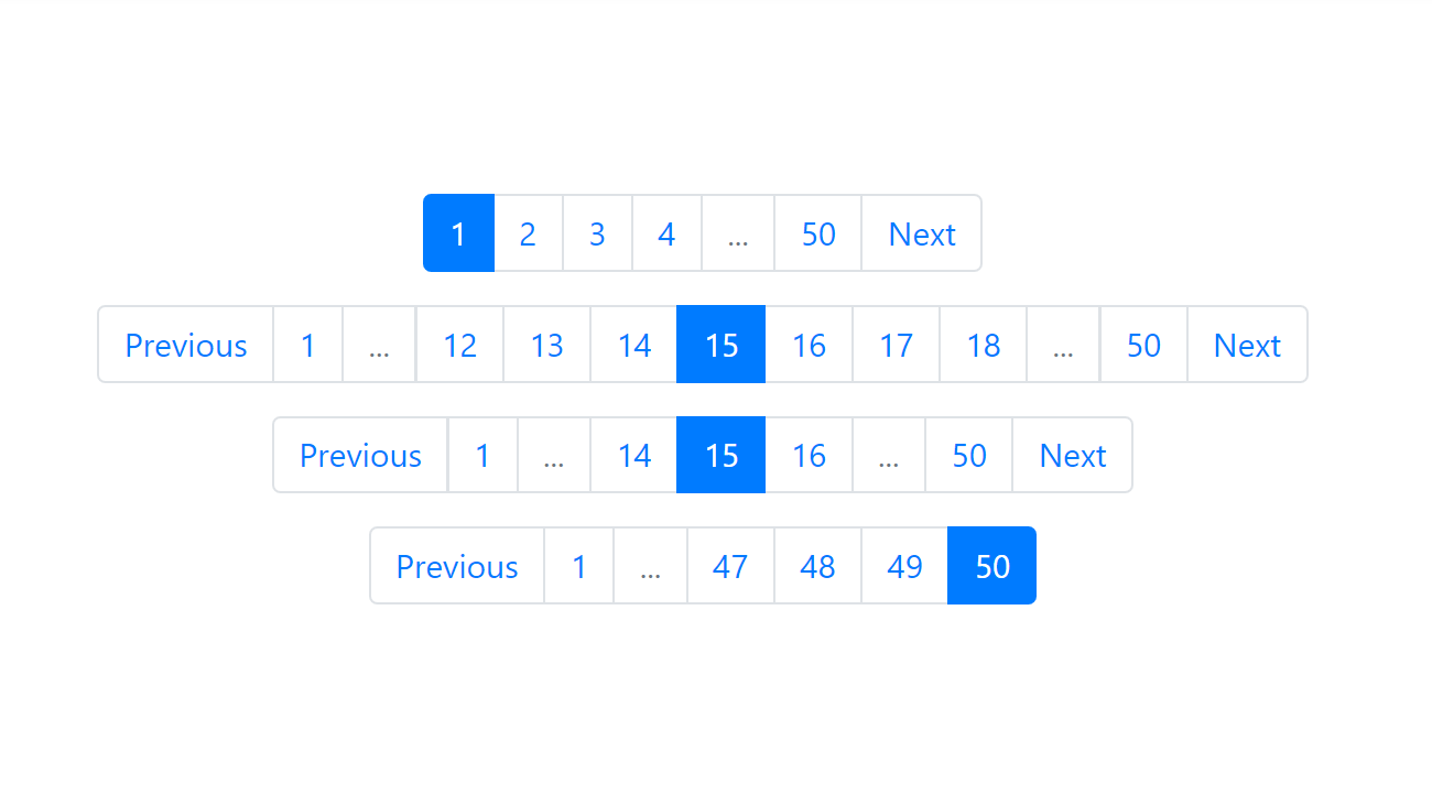 Advanced pagination with Bootstrap