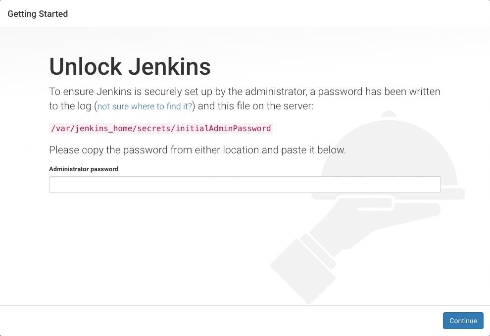 Jenkins Unlock Page