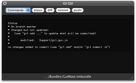 GuiMate 1.6 Git GUI by Thomas Aylott / subtleGradient