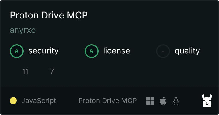 Proton Drive MCP server