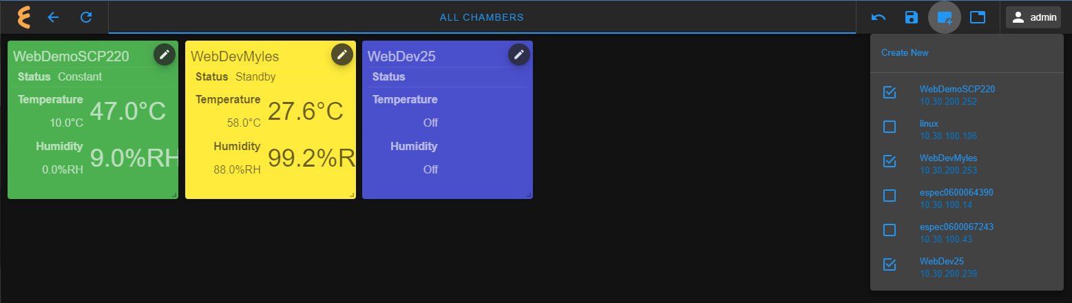 Rearranging EWC devices in the Monitor tab