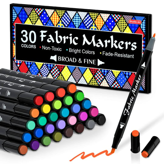 fabric-markers-pens-shuttle-art-30-colors-dual-tip-fabric-markers-permanent-no-1