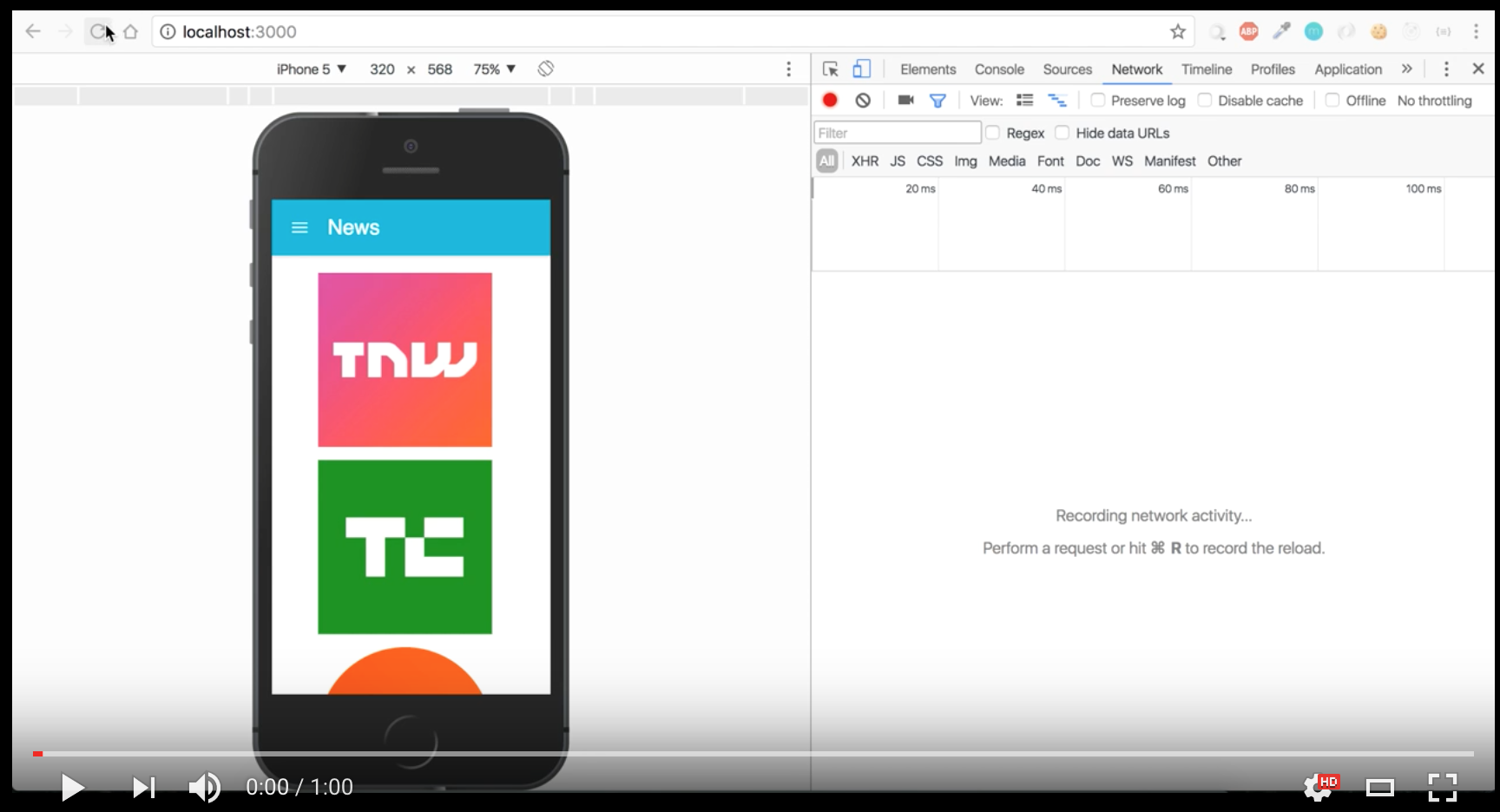 Progressive web app demo