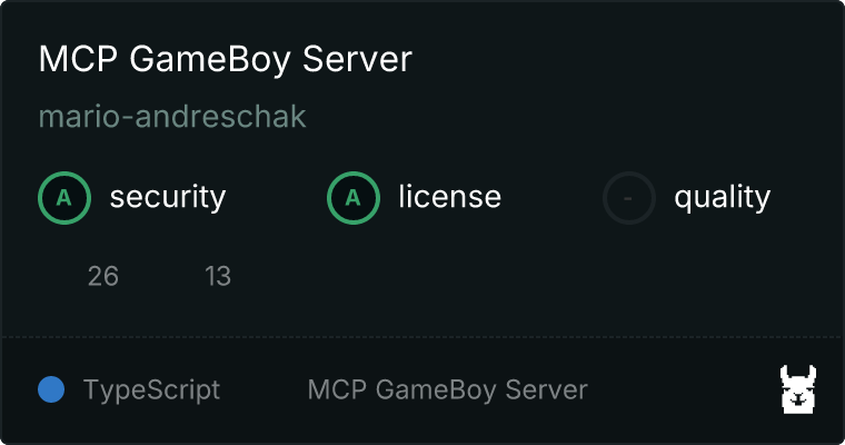 GameBoy Server MCP server