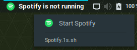 Spotify extension screenshot not running