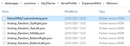 creating a json file