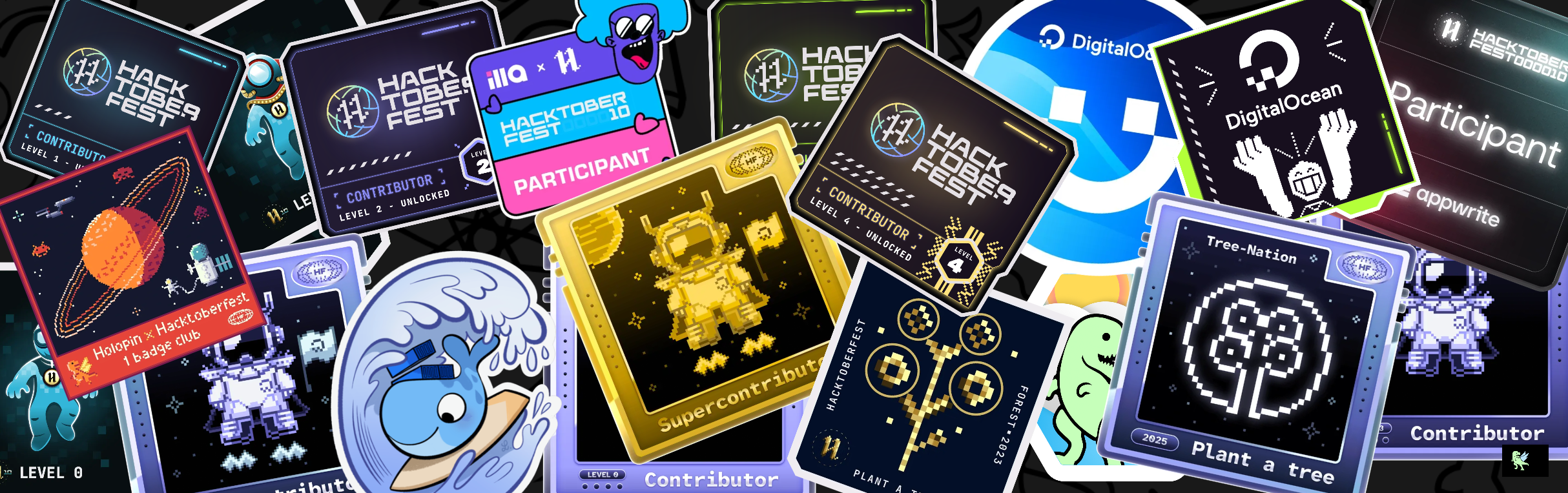 An image of @masterlwa's Holopin badges, which is a link to view their full Holopin profile