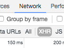 Chrome dev tools Network XHR tab