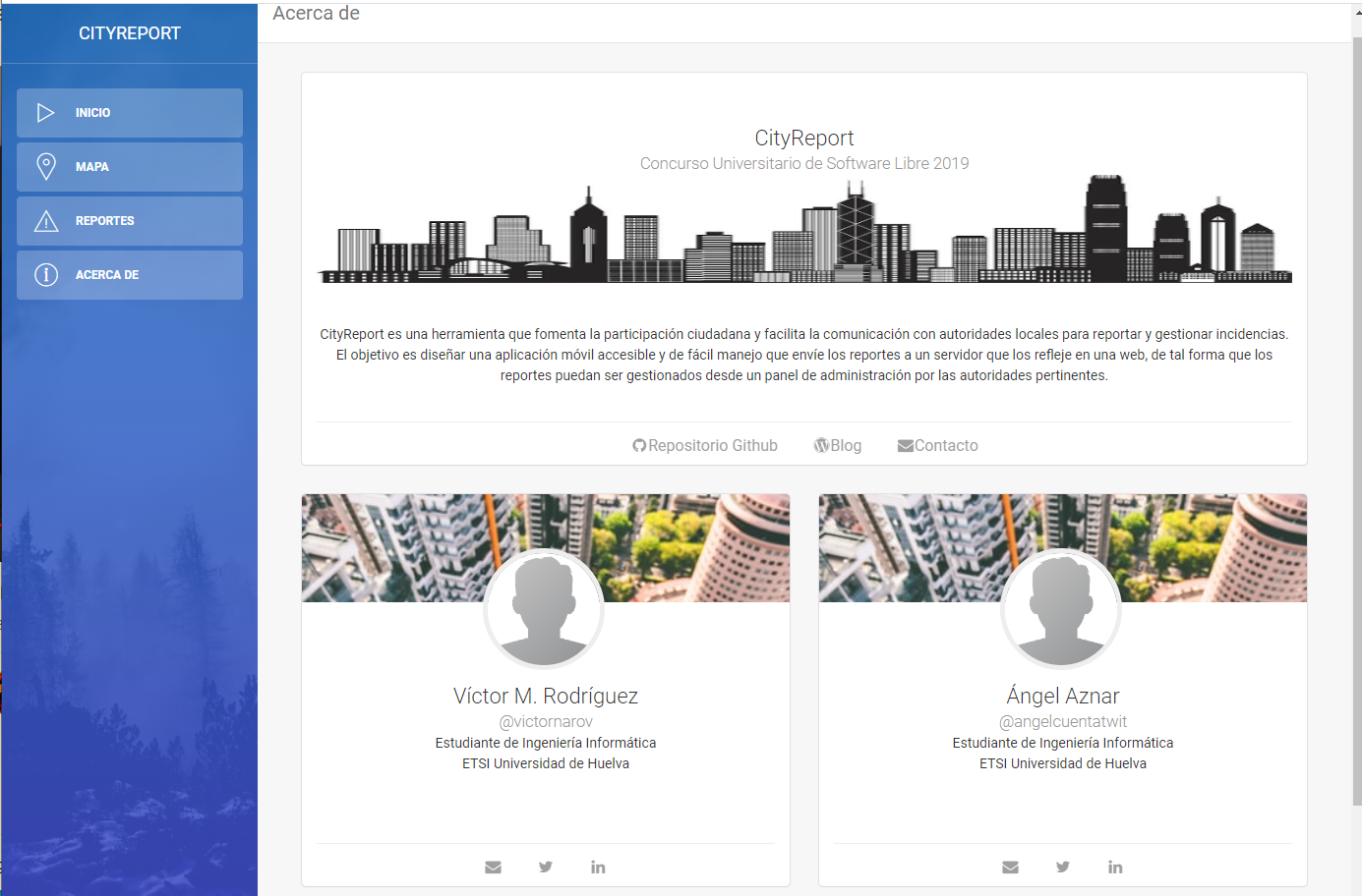 CityReport.ga Acerca de