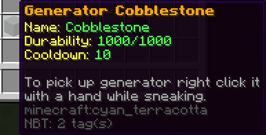 Cobblestone generator item