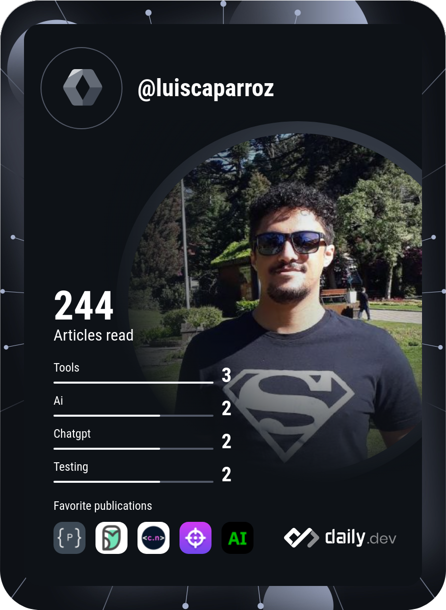 Luis Caparroz Santos's Dev Card