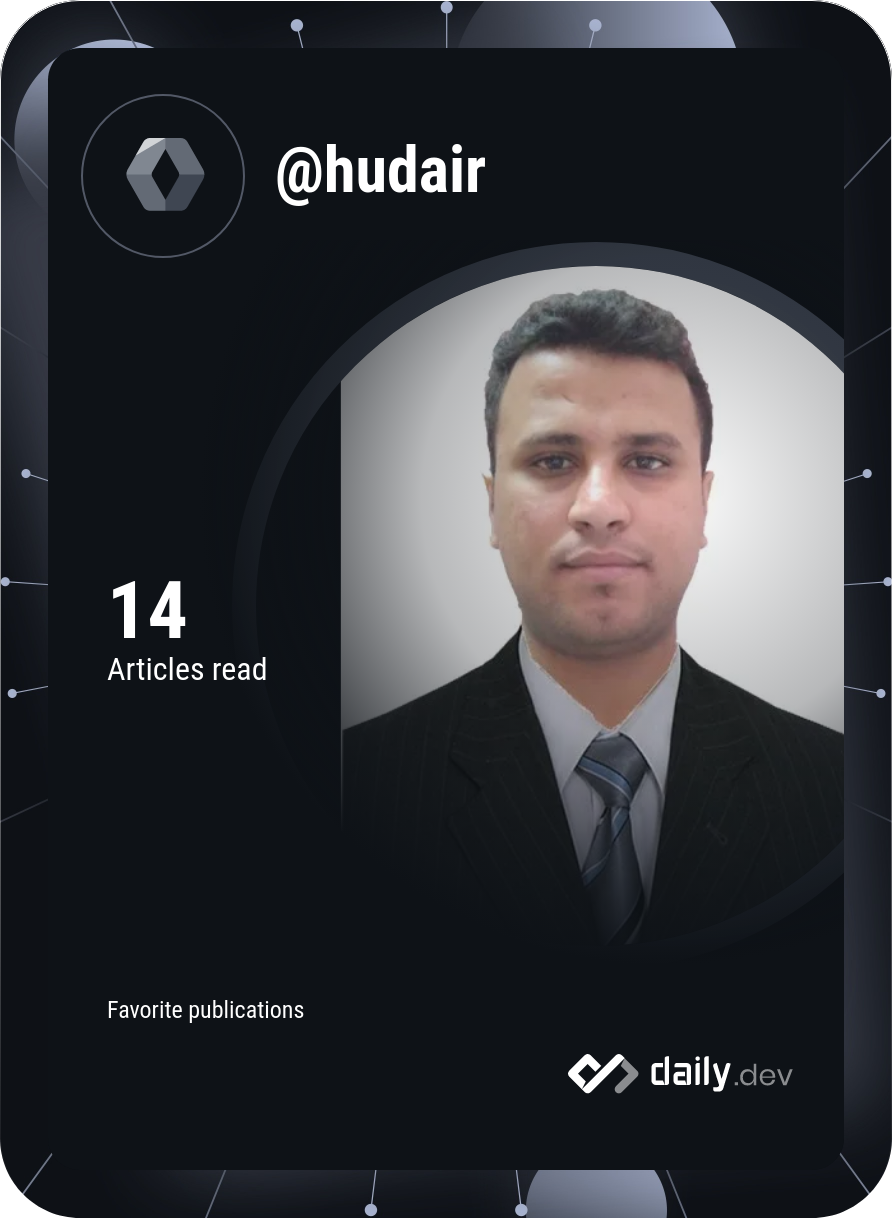 Mohammed Hudair's Dev Card