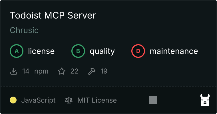 Todoist Server MCP server