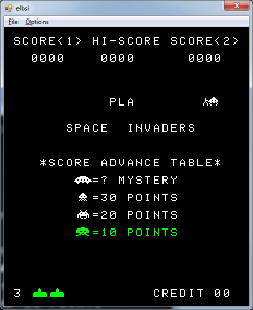 Space invader stealing the Y on the title screen