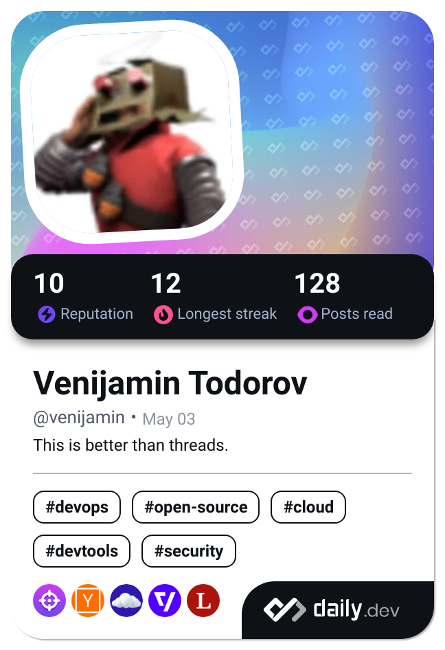 Venijamin Todorov's Dev Card