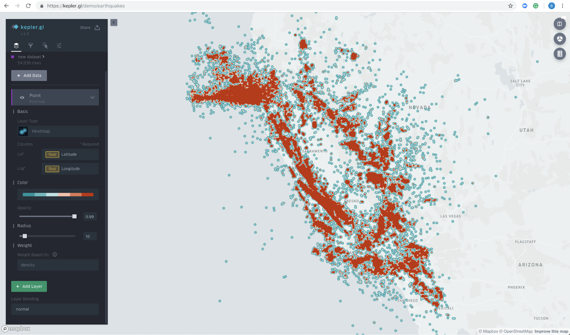 Heatmap layer