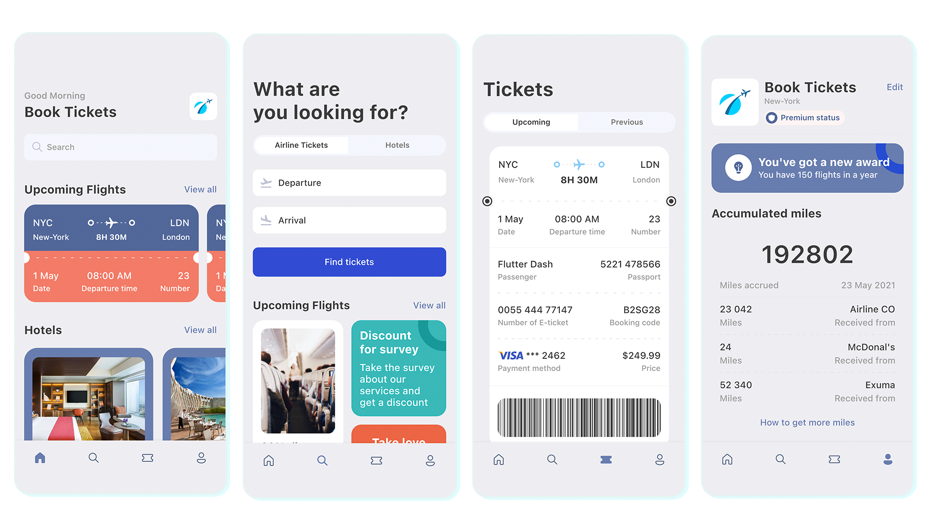 Flutter Ticket Booking App