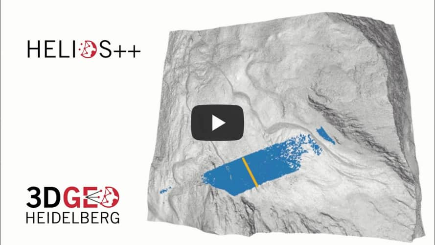 Virtual Laser Scanning of a Rock Glacier with HELIOS++