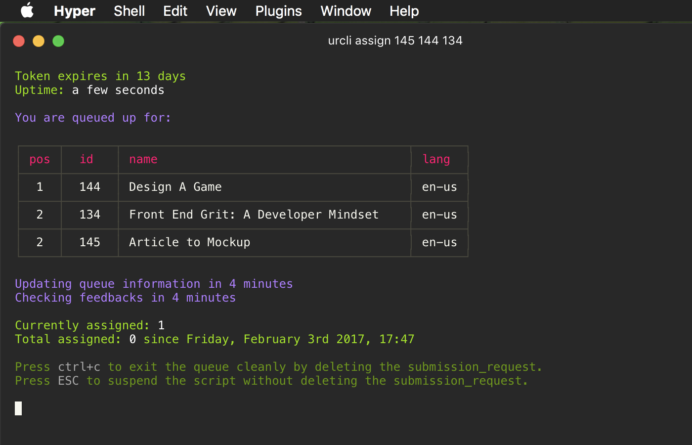 CLI Prompt information display