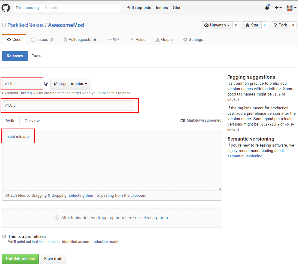 publish release