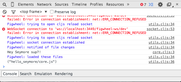 Figwheel messages in the console