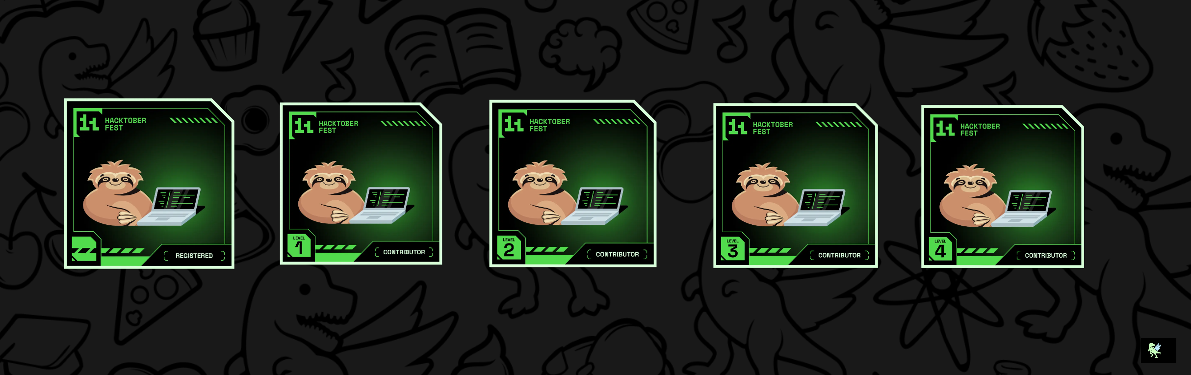 An image of @SufyaanKhateeb's Holopin badges, which is a link to view their full Holopin profile