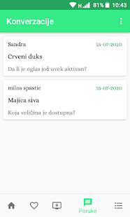 Conversations page