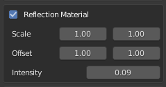 Example of Environment Material settings