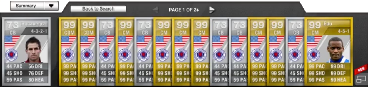 FIFA13 Ultimate Team Search