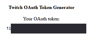 Twitch oauth response